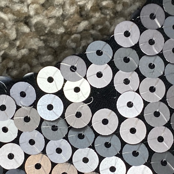 Fitted Guess Sequins Patterned Spaghetti Strap Scoop Neck Mini Dress - Picture 7 of 13